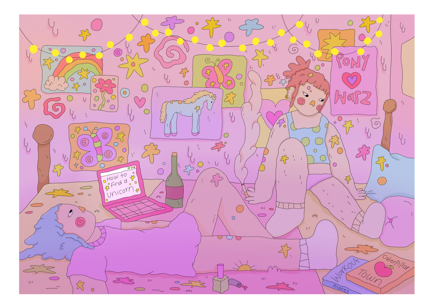 'At least we’re pretty' A4 Art Print
