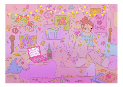 'At least we’re pretty' A4 Art Print