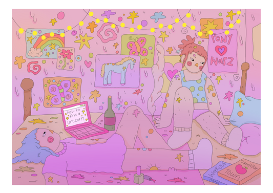 'At least we’re pretty' A4 Art Print