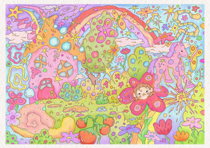 'Secret Garden' A4 Art Print